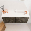 Mondiaz JOYA 80cm toiletmeubel - kleur Shadow - Wastafel FAYE positie Rechts 1 kraangat kleur Talc. SW1426193