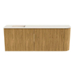 Mondiaz JOYA-DLUX 111.6cm toiletmeubel - ronding rechts kleur Oak - Wastafel FAYE positie Links Zonder kraangat kleur Meli. SW1423995