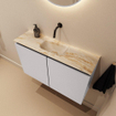 MONDIAZ TURE-DLUX 80cm toiletmeubel Cale. EDEN wastafel Frappe positie midden. Zonder kraangat. SW1102670