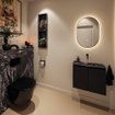 MONDIAZ TURE-DLUX Meuble toilette - 60cm - Urban - EDEN - vasque Lava - position centrale - sans trou de robinet SW1103629