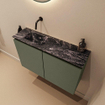 MONDIAZ TURE-DLUX Meuble toilette - 80cm - Army - EDEN - vasque Lava - position gauche - sans trou de robinet SW1103652