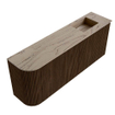 Mondiaz JOYA-DLUX 101.6cm toiletmeubel - ronding links kleur Walnut - Wastafel FAYE positie Rechts Zonder kraangat kleur Arena. SW1424373