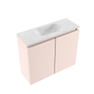 MONDIAZ TURE-DLUX Meuble toilette - 60cm - Rosee - EDEN - vasque Opalo - position centrale - 1 trou de robinet SW1104511