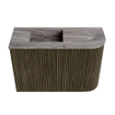Mondiaz JOYA-DLUX Meuble de salle de bains 61,6cm - arrondi droit couleur Shadow - Vasque FAYE position Gauche Sans trou de robinet couleur Sombra SW1426259