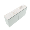 MONDIAZ TURE-DLUX Meuble WC 100 cm Greey. EDEN lavabo Frappe position droite. Sans trou de robinet. SW1102771