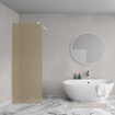 Paroi de douche en verre Aqua Vista - 100x200cm - verre fumé - champagne (bronze) SW976335
