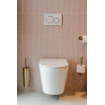Plaque de commande Geberit Sigma20 - chasse d'eau à 2 boutons - boutons ronds - blanc/or/blanc SW53744