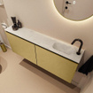 MONDIAZ TURE-DLUX Meuble toilette - 120cm - Oro - EDEN - vasque Opalo - position droite - 1 trou de robinet SW1104464