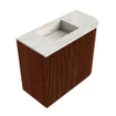 Mondiaz JOYA-DLUX 51.6cm toiletmeubel - ronding rechts kleur Ruby - Wastafel FAYE positie Links Zonder kraangat kleur Ostra. SW1423787