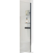 Huppe select+ cadre walk in avec tablette de douche l/r 160x200cm avec profilé mural verre de sécurité de 8mm avec traitement anti-calcaire noir mat SW655931