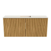 Mondiaz JOYA-DLUX 90cm toiletmeubel - kleur Oak - Wastafel FAYE positie Midden Zonder kraangat kleur Meli. SW1423936