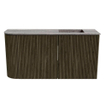Mondiaz JOYA-DLUX Meuble de toilette 81,6cm - arrondi gauche couleur Shadow - Vasque FAYE position Droite 1 trou de robinet couleur Oza SW1425064