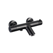 FortiFura Calvi Mitigeur baignoire - avec barre curseur - douchette ronde - flexible en métal - Noir mat SW997395