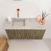 Mondiaz JOYA-DLUX Meuble de salle de bains 70cm - couleur Dusk - Vasque FAYE position Gauche Sans trou de robinet couleur Glace SW1423151