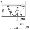Duravit Starck 3 closet staand 370x430x655mm diepspoel wit TWEEDEKANS OUT14206