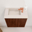 Mondiaz JOYA-DLUX Meuble de salle de bains - 40cm - couleur Ruby - Lavabo FAYE position Gauche 1 trou de robinet couleur Meli. SW1425332