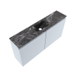 MONDIAZ TURE-DLUX meuble de toilettes 100 cm Clay. Lavabo EDEN Lava position milieu. Sans trou de robinet. SW1103730