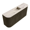 Mondiaz JOYA-DLUX 93.2cm toiletmeubel - ronding links en rechts kleur Shadow - Wastafel FAYE positie Midden 1 kraangat kleur Nata. SW1425016