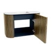 Mondiaz JOYA 63.2cm toiletmeubel - ronding links en rechts kleur Dusk - Wastafel FAYE positie Midden Zonder kraangat kleur Talc. SW1421606