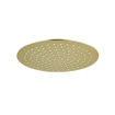 Fortifura Calvi Ensemble de douche à l'italienne - rond - thermostatique - bras plafond - glijstang - douche principale de 25 cm - douchette à main - flexible lisse - Laiton brossé PVD (Or) SW1244952