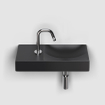 Clou Vale Lave-main 45cm avec trou pour robinet à gauche Céramique Noir mat SW451472