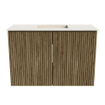 Mondiaz JOYA-DLUX 60cm meuble de toilette - couleur Dusk - Vasque FAYE position Milieu Sans trou de robinet couleur Meli. SW1425809