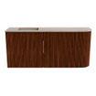 Mondiaz JOYA-DLUX 91.6cm meuble de salle de bains avec WC - arrondi droit couleur Ruby - Vasque FAYE position Gauche 1 trou de robinet couleur Saba. SW1425620