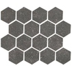 SAMPLE Ceralto Tesselo Soft Mozaïektegel 25x30cm 10mm gerectificeerd porcellanato Ebano SW1170720