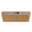 Mondiaz JOYA-DLUX 123.2cm toiletmeubel - ronding links en rechts kleur Oak - Wastafel FAYE positie Midden Zonder kraangat kleur Arena. SW1423921