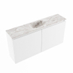 MONDIAZ TURE-DLUX Meuble de toilette 100cm Talc. EDEN lavabo Glace position milieu. Avec 1 trou de robinet. SW1103134