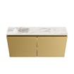MONDIAZ TURE-DLUX meuble de toilettes 100cm Oro. EDEN lavabo Frappe position gauche. Avec 1 trou de robinet. SW1102893