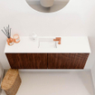 Mondiaz JOYA 100cm toiletmeubel - kleur Ruby - Wastafel FAYE positie Midden 1 kraangat kleur Talc. SW1426197