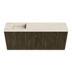Mondiaz JOYA-DLUX 100cm toiletmeubel - kleur Shadow - Wastafel FAYE positie Links Zonder kraangat kleur Meli. SW1424900