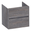 BRAUER Adore wastafelonderkast - 60x46x55cm - 2 softclose lades - greeploos - 1 sifon uitsparing - Driftwood SW1198342