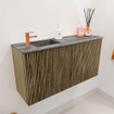 Mondiaz JOYA-DLUX 80cm toiletmeubel - kleur Dusk - Wastafel FAYE positie Links 1 kraangat kleur Sombra. SW1426136