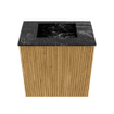 Mondiaz JOYA-DLUX 40cm toiletmeubel - kleur Oak - Wastafel FAYE positie Midden Zonder kraangat kleur Lava. SW1422033