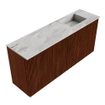 Mondiaz JOYA-DLUX 90cm meuble de salle de bains - couleur Ruby - Vasque FAYE position Droite Sans trou de robinet couleur Glace. SW1423553