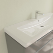 Villeroy & Boch Subway 2.0 lavabo-meuble - 130x47cm - avec 2 trous de robinet avec trop-plein blanc 1024052