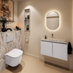 MONDIAZ TURE-DLUX 80cm toiletmeubel Cale. EDEN wastafel Glace positie midden. Zonder kraangat. SW1103166