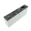 MONDIAZ TURE-DLUX Meuble WC 120 cm Greey. Lavabo EDEN Lava position droite. Sans trou de robinet. SW1103871