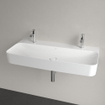 Villeroy & Boch Finion Lavabo 100x47cm avec 2x1 trou pour robinetterie ceramic+ sans trop plein blanc SW106490