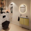 MONDIAZ TURE-DLUX 60cm toiletmeubel Oro. EDEN wastafel Glace positie links. Met 1 kraangat. SW1103407