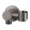 Wiesbaden UniMatch wandaansluitbocht met kantelbare handdouchehouder rond 1/2" gunmetal PVD SW454671