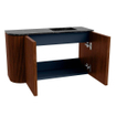 Mondiaz JOYA-DLUX Meuble de salle de bains 71,6cm - arrondi gauche couleur Ruby - Vasque FAYE position Droite 1 trou de robinet couleur Lava SW1423655