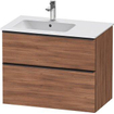 Duravit D-neo Meuble sous vasque 81x46.2x62.5cm 1 tiroir Noisetier mat SW641426