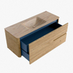 Mondiaz CIRO-DLUX Ensemble de meubles de salle de bains - 120x45x50cm - lavabo en solid surface Saba - 1 vasque au milieu - 1 trou de robinet - 2 tiroirs - Chêne SW1531224