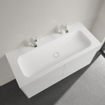 Villeroy & Boch Finion Lavabo pour meuble 120x50cm 2 trous de robinet Ceramic+ stone white SW209578