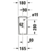 Duravit ME by Starck réservoir combiné + mécanisme intérieur avec raccordement gauche/droite 6L double chasse blanc SW84190
