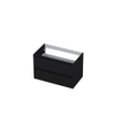 INK Wastafelonderkast - 80x45x52cm - 2 lades - greeploos - MDF lak - Zwart mat SW207383