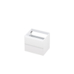 INK Wastafelonderkast - 60x45x52cm - 2 lades - greeploos - MDF lak - Hoogglans wit SB1240402